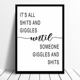 Bathroom Prints Collection 2  Minimalist Wall Funny Art Poster Quality Toilet Home Pictures