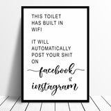 Bathroom Prints Collection 3  Minimalist Wall Funny Art Poster Quality Toilet Home Pictures