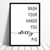 Bathroom Prints Collection 4  Minimalist Wall Funny Art Poster Quality Toilet Home Pictures