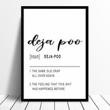 Bathroom Prints Collection 5  Minimalist Wall Funny Art Poster Quality Toilet Home Pictures