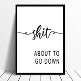 Bathroom Prints Collection 5  Minimalist Wall Funny Art Poster Quality Toilet Home Pictures