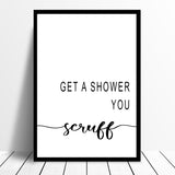 Bathroom Prints Collection 5  Minimalist Wall Funny Art Poster Quality Toilet Home Pictures