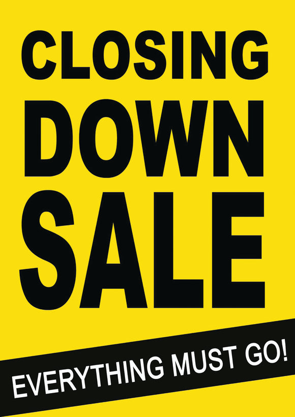 SHOP CLOSING DOWN SALE POSTER - pos2