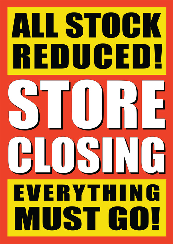 SHOP CLOSING DOWN SALE POSTER - pos3