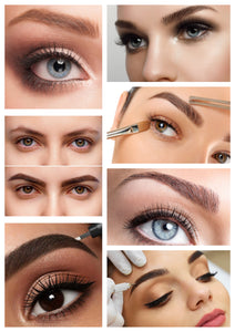 SALON SPA HEALTH BEAUTY EYES EYEBROW SHAPING COLLAGE Poster Print A0 A1,A2,A3,A4 EYEBROWS1